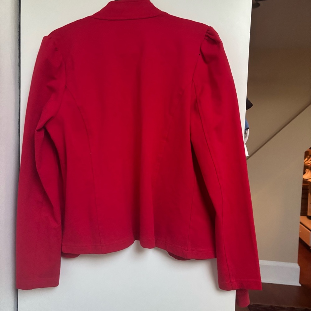 Tommy Hilfiger Red Cropped Blazer - Picture 7 of 9